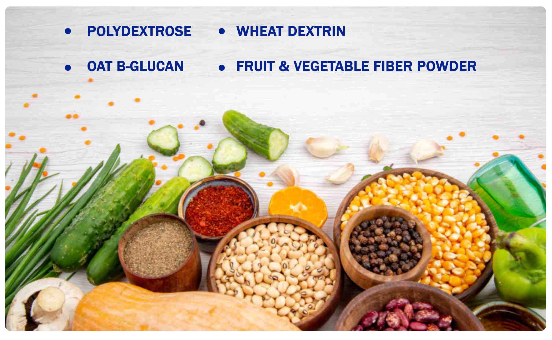 Dietary Fibers | Polydextrose, Oat β-Glucan & Wheat Dextrin