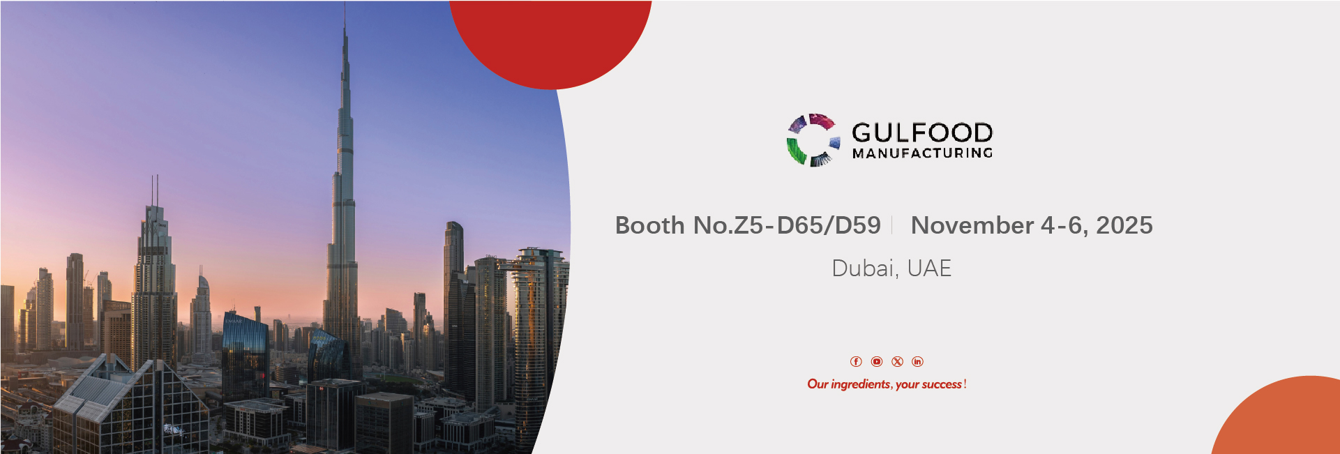 Foodchem & Foodmate at Gulfood Manufacturing 2025 | Booth Z5-D59 & Z5 ...
